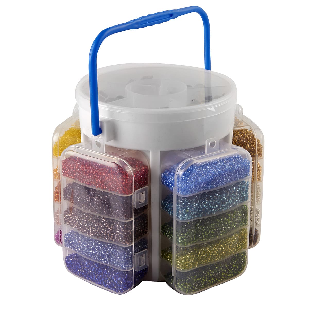 6 Pack: Five-Sided Portable Bead Caddy Kit by Bead Landing™ 